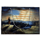 ゾーア南北戦争の天空の米国国旗 ラージペーパーバッグ (裏面)