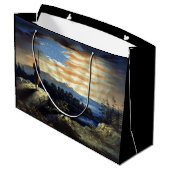 ゾーア南北戦争の天空の米国国旗 ラージペーパーバッグ (裏面アングル)