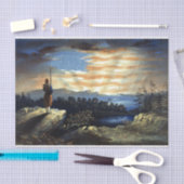 ゾーア南北戦争の天空の米国国旗 薄葉紙 (クラフト)