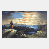 ゾーア南北戦争の天空の米国国旗 長方形シール (正面)