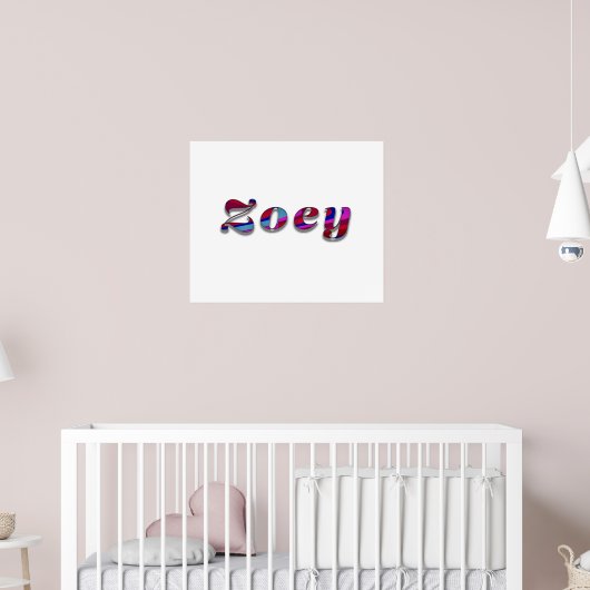 ゾーイファンキーー波デザイン ポスター (子ども部屋2)