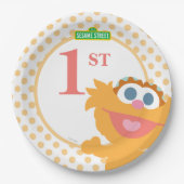 ゾーイベビー誕生日 ペーパープレート (正面)