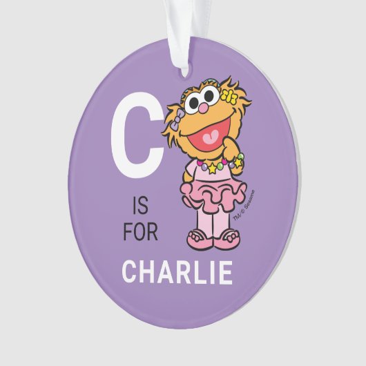 ゾーイ |名パーソナライズされた前（写真付き）オーナメント オーナメント (正面)