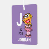 ゾーイ |名パーソナライズされた前(写真付き) メタルオーナメント (正面左)