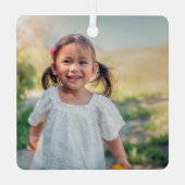 ゾーイ |名パーソナライズされた前（写真付き） メタルオーナメント (裏面)