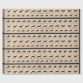 ゾートロープアンティーク動物アニメーションイラストレーション ラッピングペーパー (フラット)