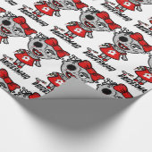 ゾービーのギフトラップで結婚の不気味なブライドメイド ラッピングペーパー (角)