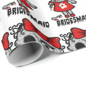 ゾービーのギフトラップで結婚の不気味なブライドメイド ラッピングペーパー (ロールコーナー)