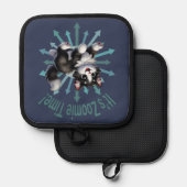 ゾーミー・タイムかわいい黒猫と白猫 鍋敷き (正面/裏面)