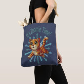 ゾーミー・タイム・オレンジタビー・キャット トートバッグ (クローズアップ)
