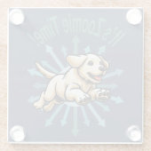 ゾーミー・タイム・ゴールデン・ラボだ ガラスコースター (裏面)