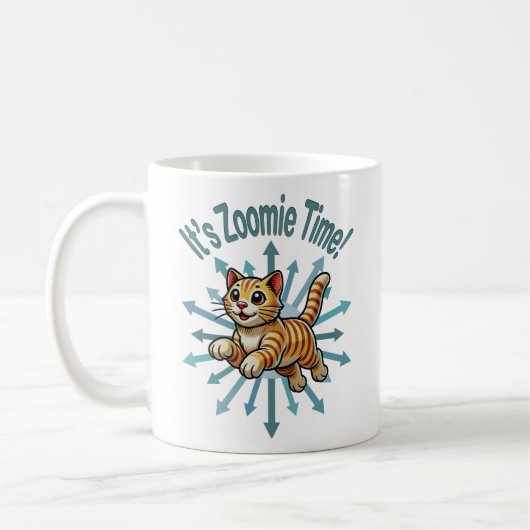 ゾーミー・タイム・タイガー・キャット コーヒーマグカップ (左)