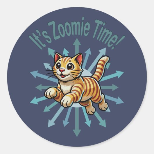 ゾーミー・タイム・タイガー・キャット ラウンドシール (正面)