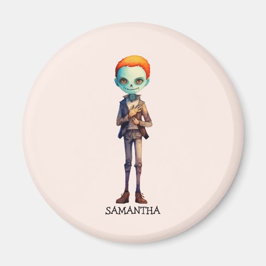 ゾームビパーソナライズされたハロウィーン マグネット (正面)