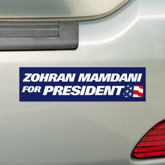 ゾーラン・マムダニ大統領2028 バンパーステッカー (車上)