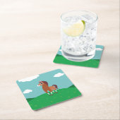 ゾーラ馬 スクエアペーパーコースター (インサイチュ)