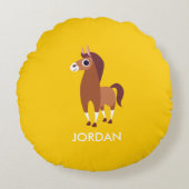 ゾーラ馬 ラウンドクッション (正面)