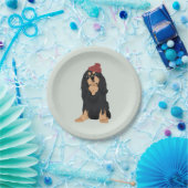 ゾーラ黒及びチャールズタン無頓着な王スパニエル犬 ペーパープレート (パーティー)