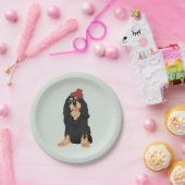 ゾーラ黒及びチャールズタン無頓着な王スパニエル犬 ペーパープレート (パーティー)