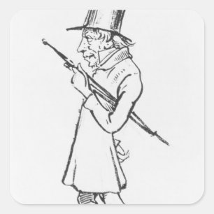 ゾーレンAabye Kierkegaardの風刺漫画 スクエアシール