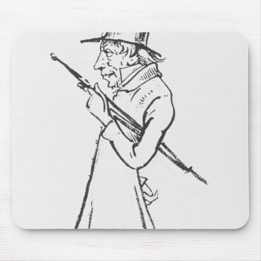 ゾーレンAabye Kierkegaardの風刺漫画 マウスパッド (正面)