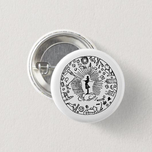 "ゾーレンKIERKEGAARDおよび海賊の出来事" 缶バッジ (正面&裏面)