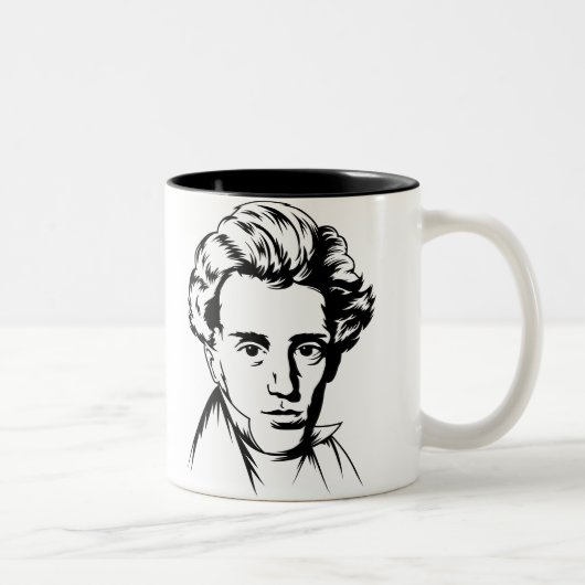 ゾーレンKierkegaardの哲学のexistentialistのportra ツートーンマグカップ (右)
