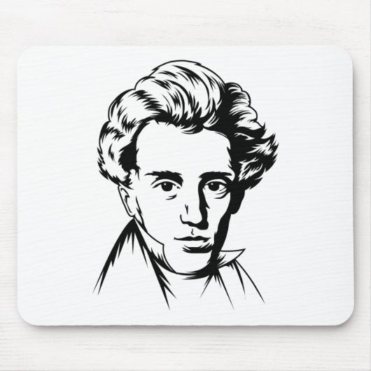 ゾーレンKierkegaardの哲学のexistentialistのportra マウスパッド (正面)