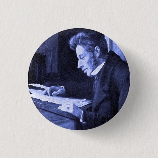 "ゾーレンKIERKEGAARD" 缶バッジ (正面)