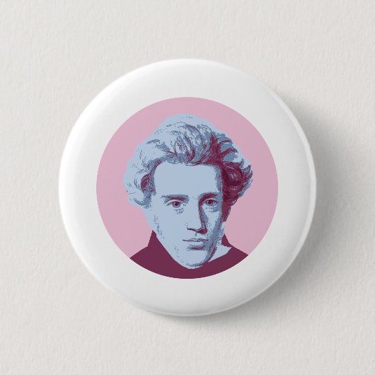 ゾーレンKierkegaard 缶バッジ (正面)