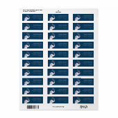 ゾーンズピンクネイビー&ダスティブルー差出人住所 ラベル (フルシート)