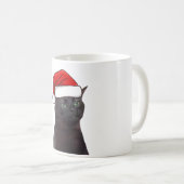 ゾーン化された猫のクリスマス コーヒーマグカップ (正面右)