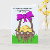 タおもしろいコラバーイースターカード カード (黄色い花)