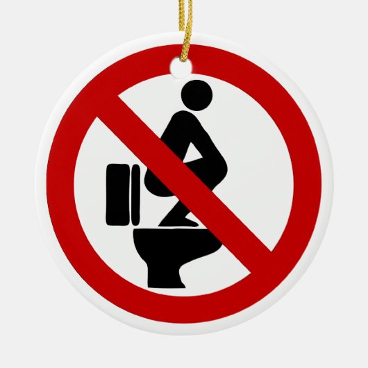 タイおもしろいの看板に足⚠なし⚠ セラミックオーナメント (正面)