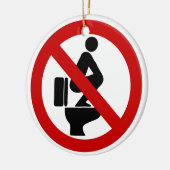 タイおもしろいの看板に足⚠なし⚠ セラミックオーナメント (左)