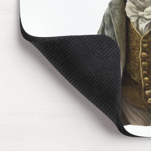 タイおもしろいモダン頭が切れるコートとハットオンのカエルボス マウスパッド (コーナー)