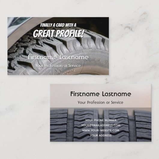 タイおもしろいヤのフィッターとホイールの専門家のチューニング 名刺 (正面/裏面)