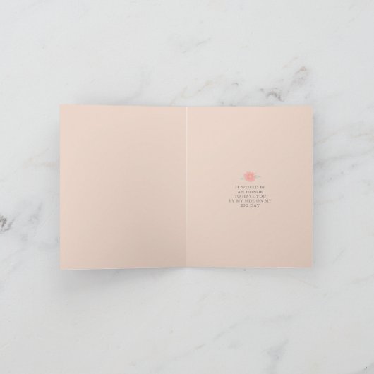 タイかわいらしプライターと花ブライドメイド サンキューカード (内部)