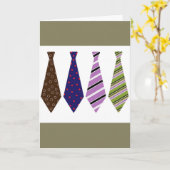 タイが付いている父の日カード カード (黄色い花)