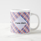 タイとタイ国旗のタイル模様のカスタマイズ商品 ジャンボコーヒーマグカップ (右)