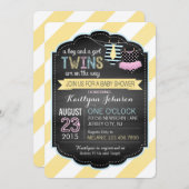 タイとツツツツツツツツツツツツンベビーシャワー 招待状 (正面/裏面)