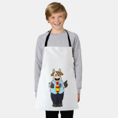 タイと先生としての牛 エプロン (着用した状態)