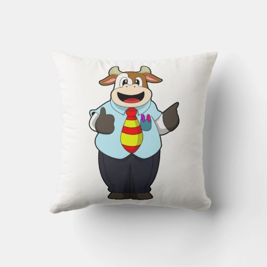 タイと先生としての牛 クッション (裏面)