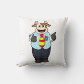 タイと先生としての牛 クッション (正面)