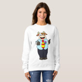 タイと先生としての牛 スウェットシャツ (正面フル)