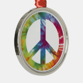 タイによって染められるピースサイン メタルオーナメント (右)