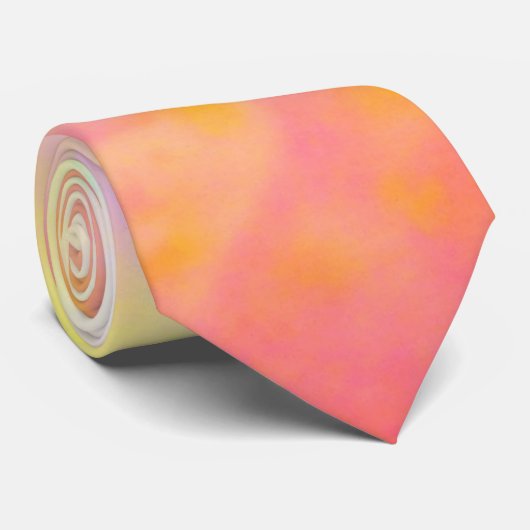 タイによって染められる黄色い水彩画そっくりのろうけつ染めの質 ネクタイ (ロール)