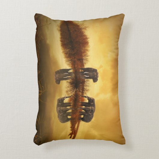 タイのアジアゾウ白熱［赤熱］光を放つズ アクセントクッション (正面(垂直))