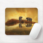 タイのアジアゾウ白熱［赤熱］光を放つズ マウスパッド (マウス)