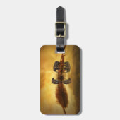 タイのアジアゾウ白熱［赤熱］光を放つズ ラゲッジタグ (正面縦)